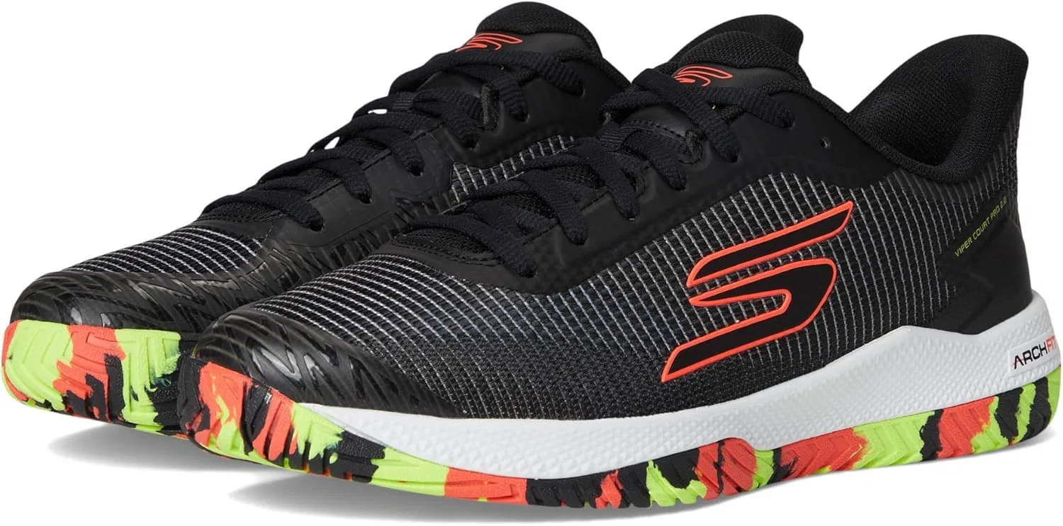 Мужские кроссовки Skechers Viper Court Pro 2.0, Black Synthetic Textile Multi Trim
