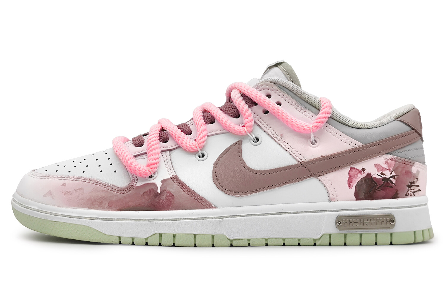 

Кроссовки Nike Dunk Skateboarding Shoes Men Low-top White/pink/brown, розовый