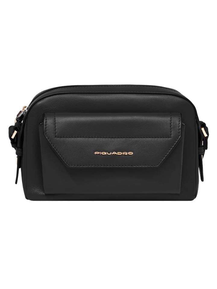 

Наплечная сумка Piquadro Circle Umhängetasche Leder 23 cm, черный