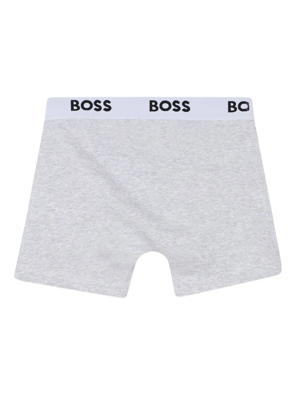 Комплект из трех боксеров с логотипом BOSS Kidswear, серый — фото 4