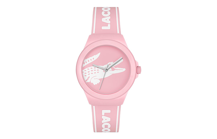 

LACOSTE Часы NEOCROC Collection Wrist Watch Quartz Movement Silicone Strap 38mm Pink Watch Dial Women's Watch 2001218