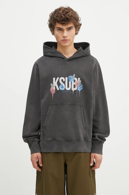 

Хлопковая толстовка Graff Rose Kash Hoodie Ksubi, серый
