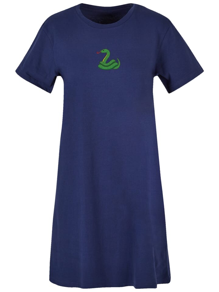 

Футболка emoji couture T-Shirt Kleid Snake sequins, цвет light navy