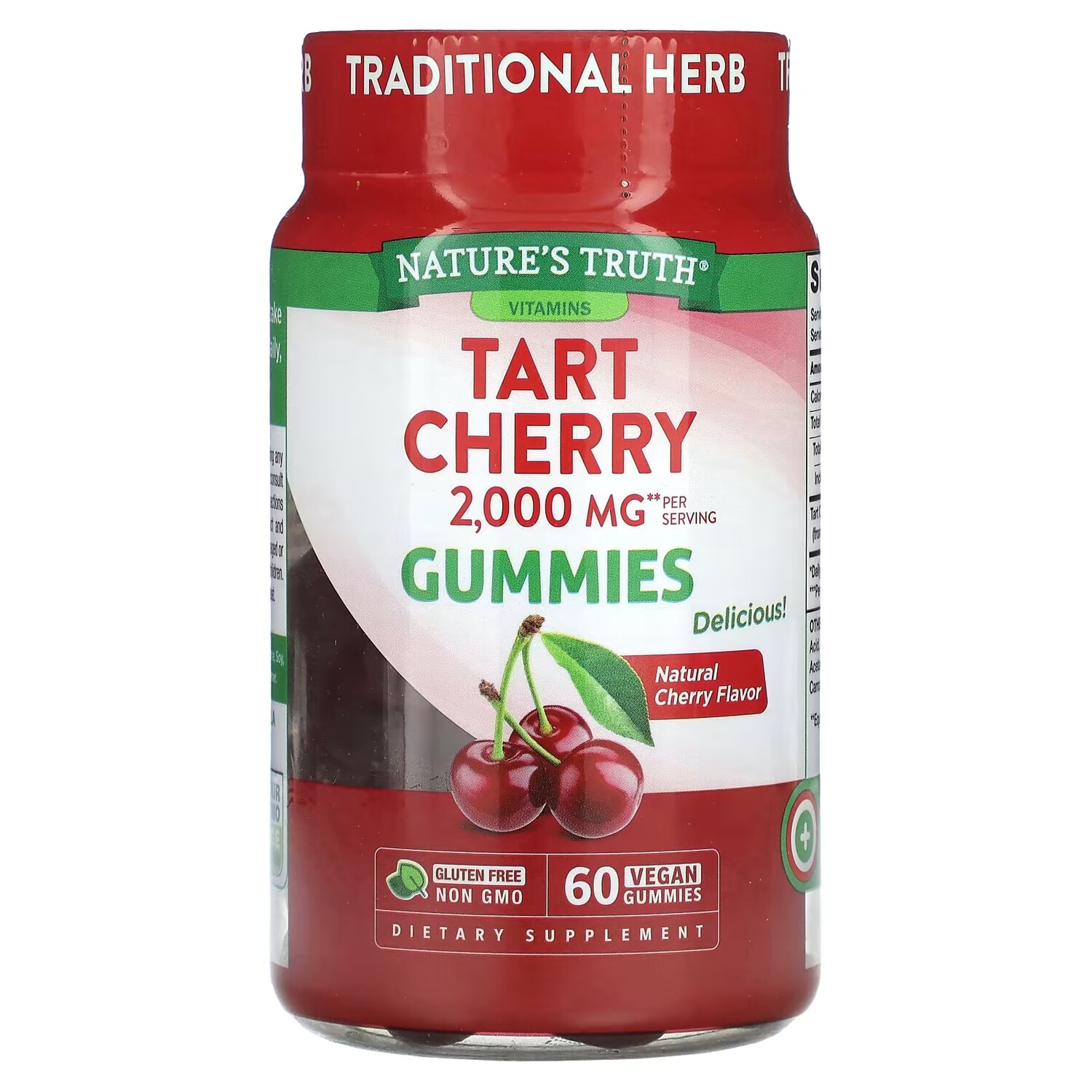 

Добавка Nature's Truth Tart Cherry, натуральная вишня, 60 веганских жевательных конфет