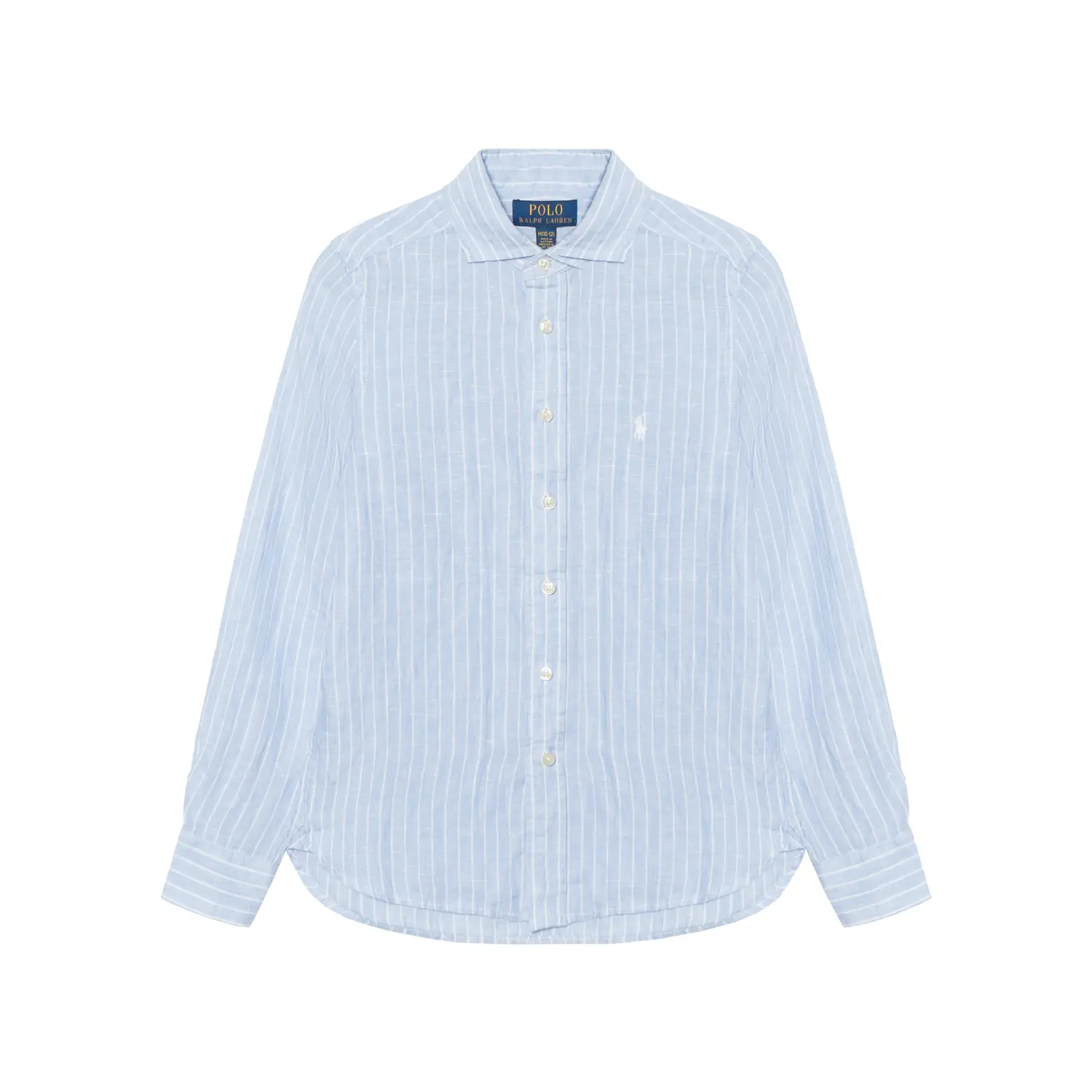Polo Ralph Lauren Рубашка SS25 Stripes для детей, синяя, для осени, лета и весны — фото 2