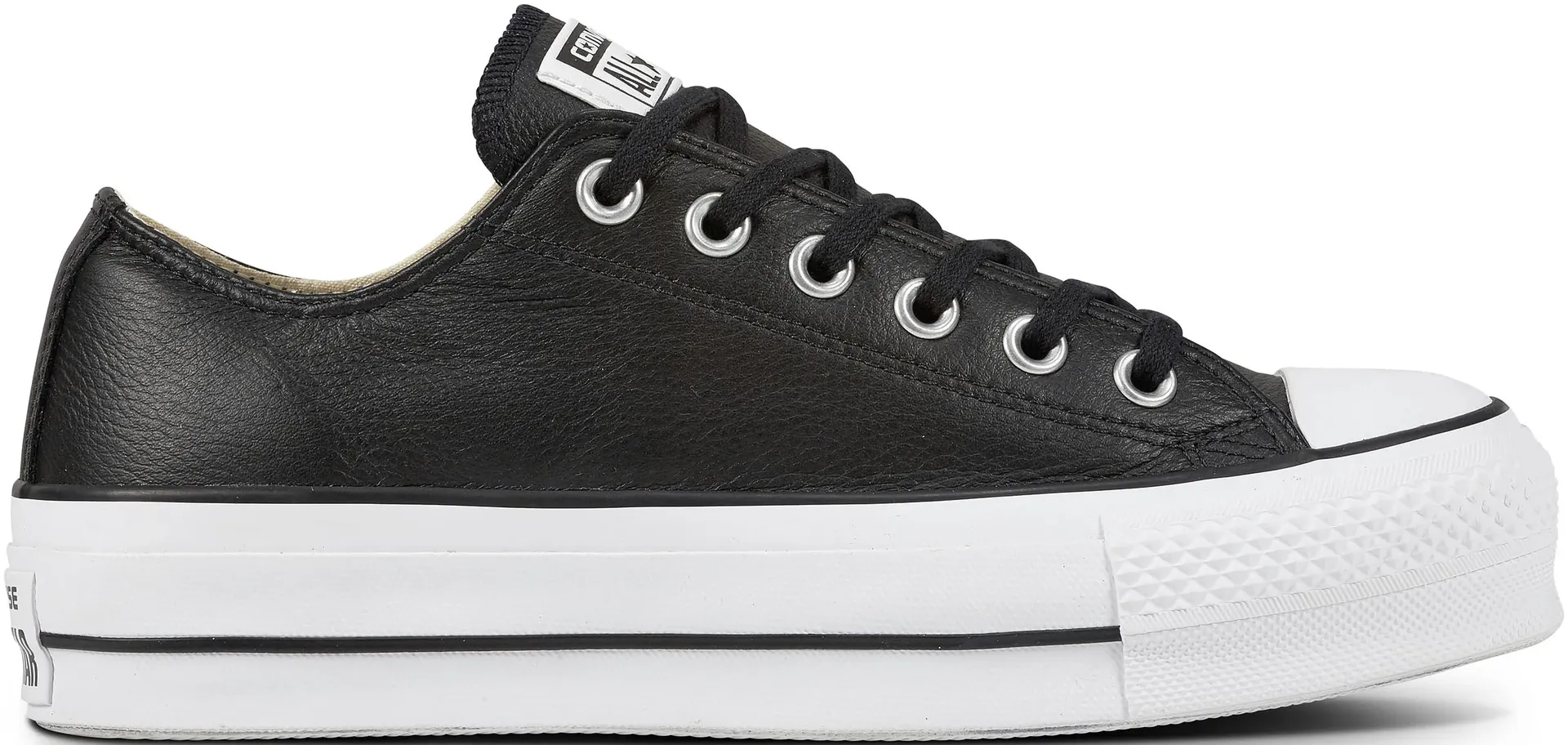 

Кроссовки Converse "CHUCK TAYLOR ALL STAR PLATFORM LEATHER", черно-белый, Черный, Кроссовки Converse "CHUCK TAYLOR ALL STAR PLATFORM LEATHER", черно-белый