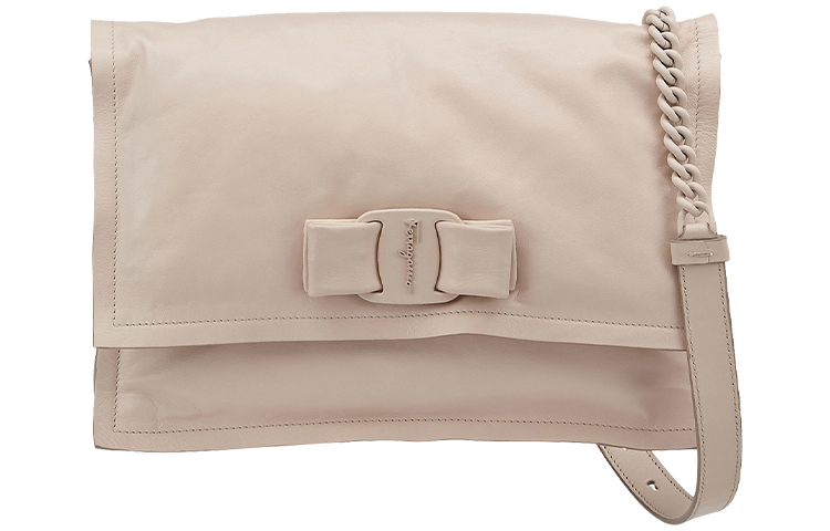 

Сумка-подушка FERRAGAMO из коровьей кожи, сумка через плечо, маленькая женская, кремового/светло-розового цвета