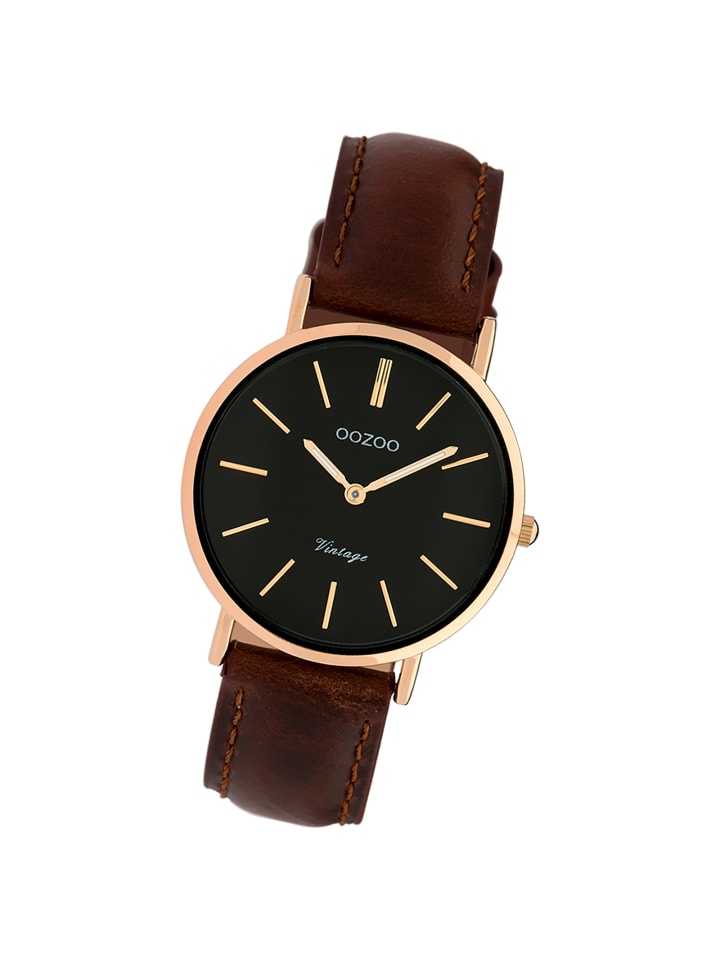 

Аналоговые наручные часы Oozoo Vintage Series, коричневые, средний размер (примерно 32 мм)