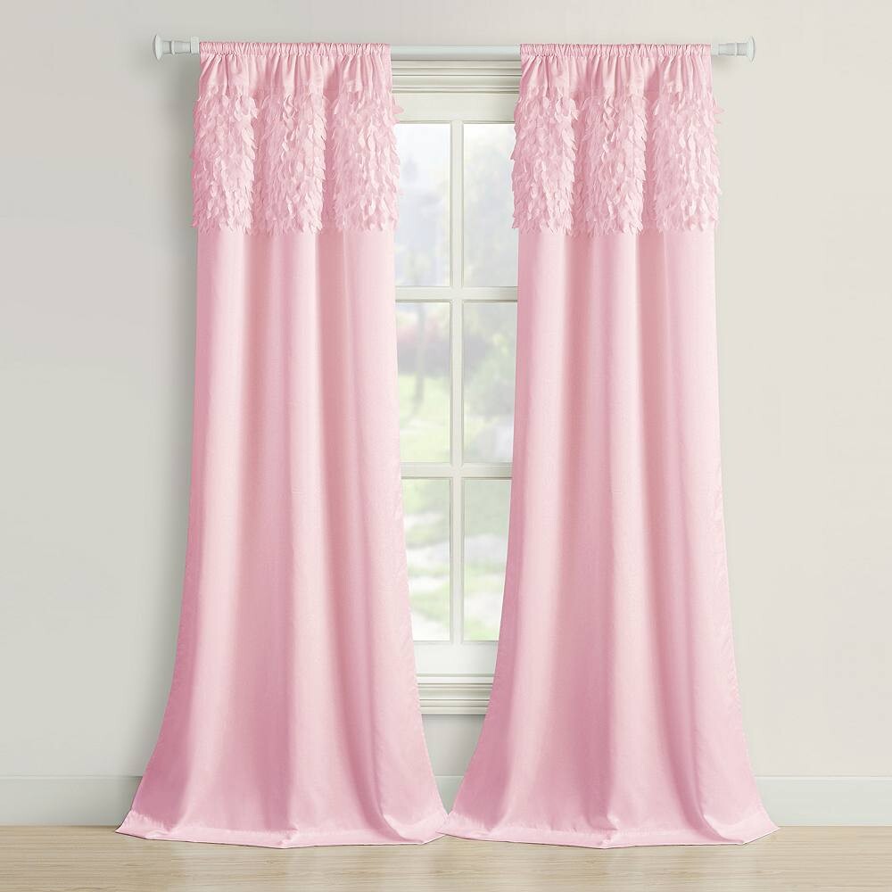 

Beatrice Home Fashions, 2 шт. оконных штор с листьями Уолдена, розовый