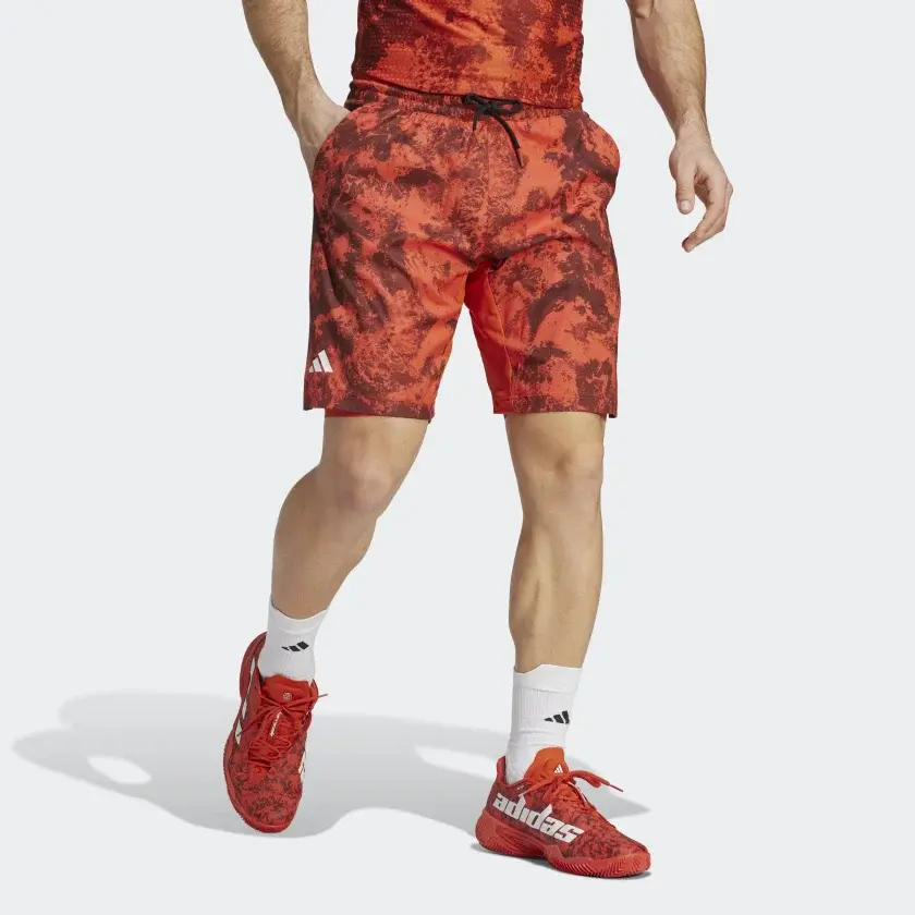 Повседневные шорты мужские красные Adidas, красный — фото 4