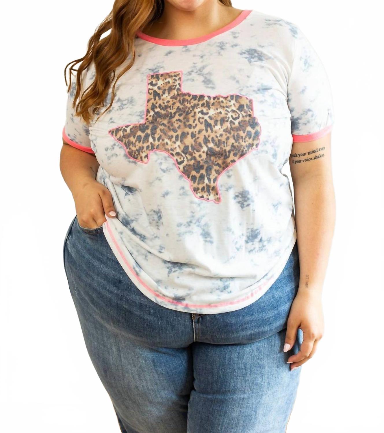 

Леопардовый топ Texas Top - Plus в белом цвете Southern Grace