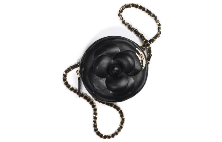 

CHANEL Чехол для наушников из овчины, сумка-переноска, сумка через плечо, женская, черная