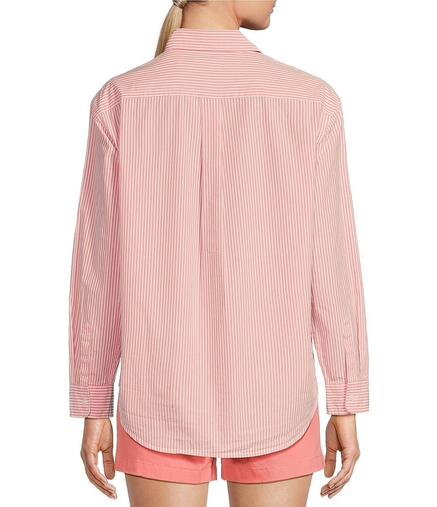 

Рубашка из поплина с длинными рукавами и пуговицами Southern Tide Katherine, розовый
