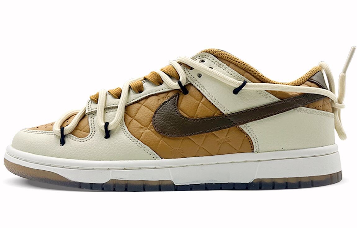 

Кроссовки Nike Dunk Skateboard Shoes Women's Low-Top Brown White, Коричневый, Кроссовки Nike Dunk Skateboard Shoes Women's Low-Top Brown White