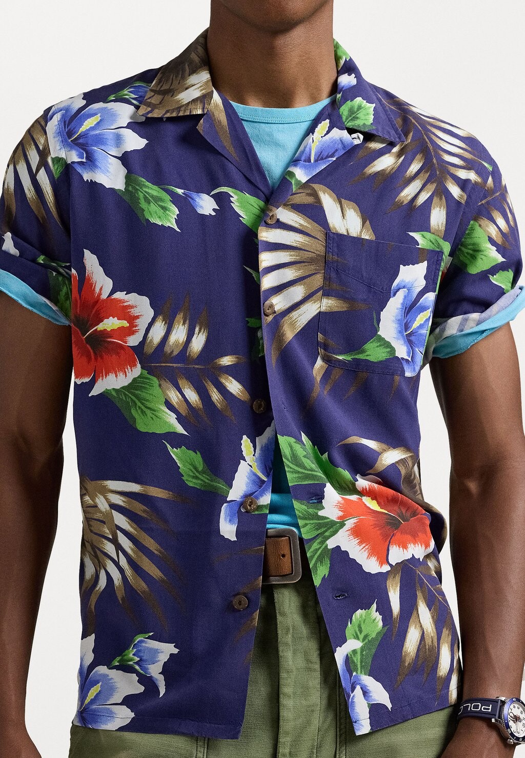 

Рубашка CLASSIC FIT HOFFMAN PRINT CAMP SHIRT Polo Ralph Lauren, темно-синий