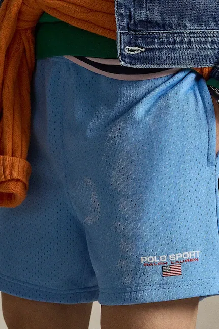 Шорты из эластичной ткани Polo Ralph Lauren, синий — фото 4