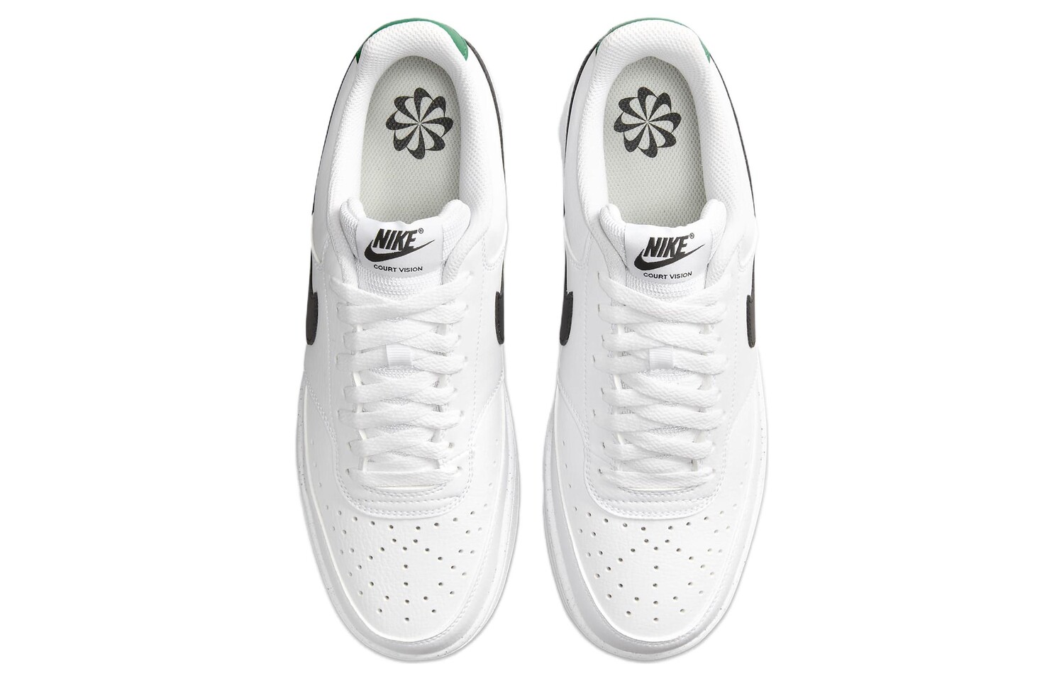 Мужские кроссовки для скейтбординга Nike Court Vision 1, Белый/Зеленый — фото 4