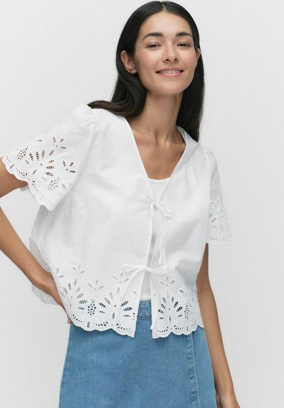 

Блуза SABRINA BRODERIE ANGLAISE Dobber, белый