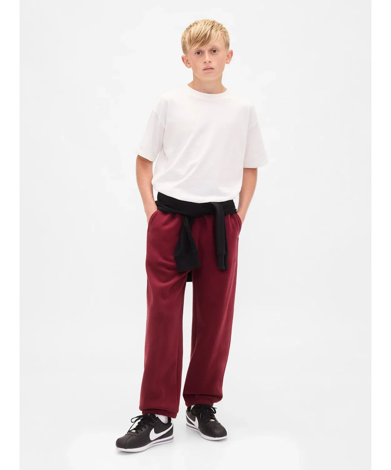 Детские спортивные штаны свободного кроя Gap Vintage Soft, красные