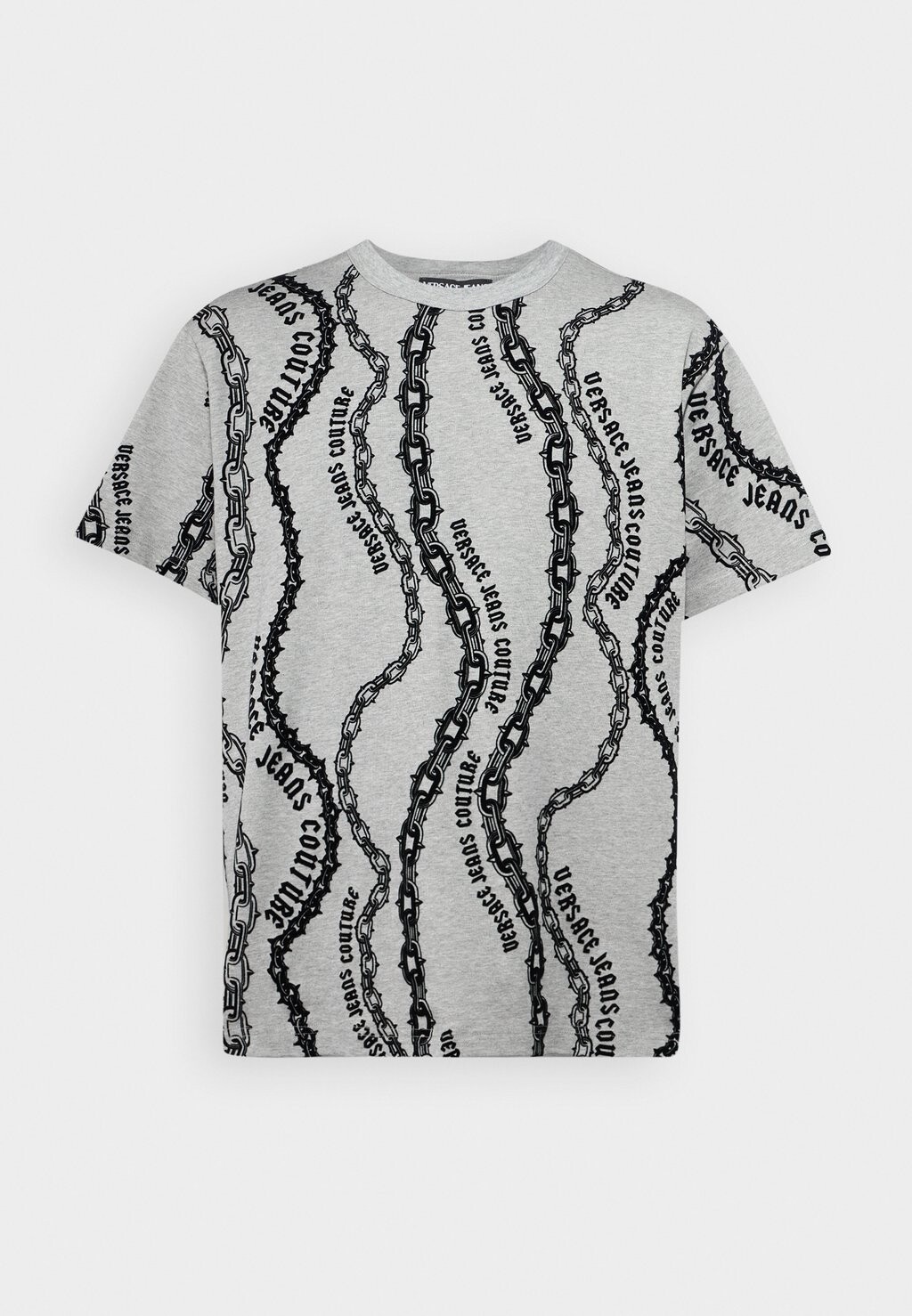 

Футболка с принтом Versace, серый