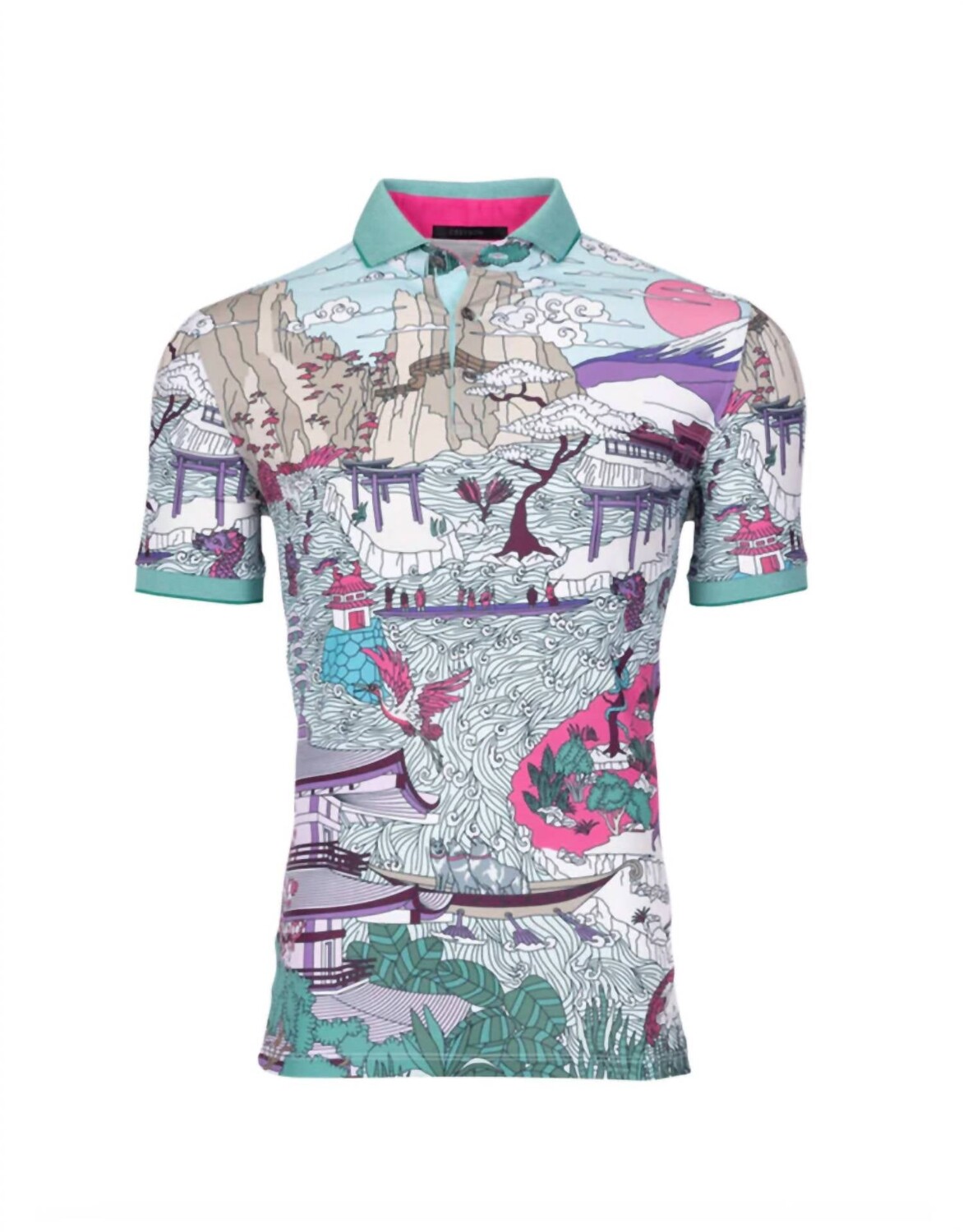 

Разноцветное поло Forbidden City Greyson Clothiers, мультиколор