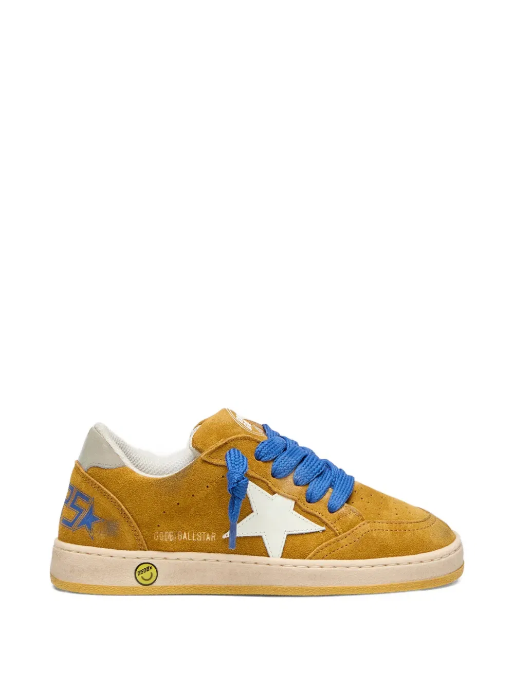 Кроссовки Ball Star на шнуровке Golden Goose Kids, желтый — фото 2