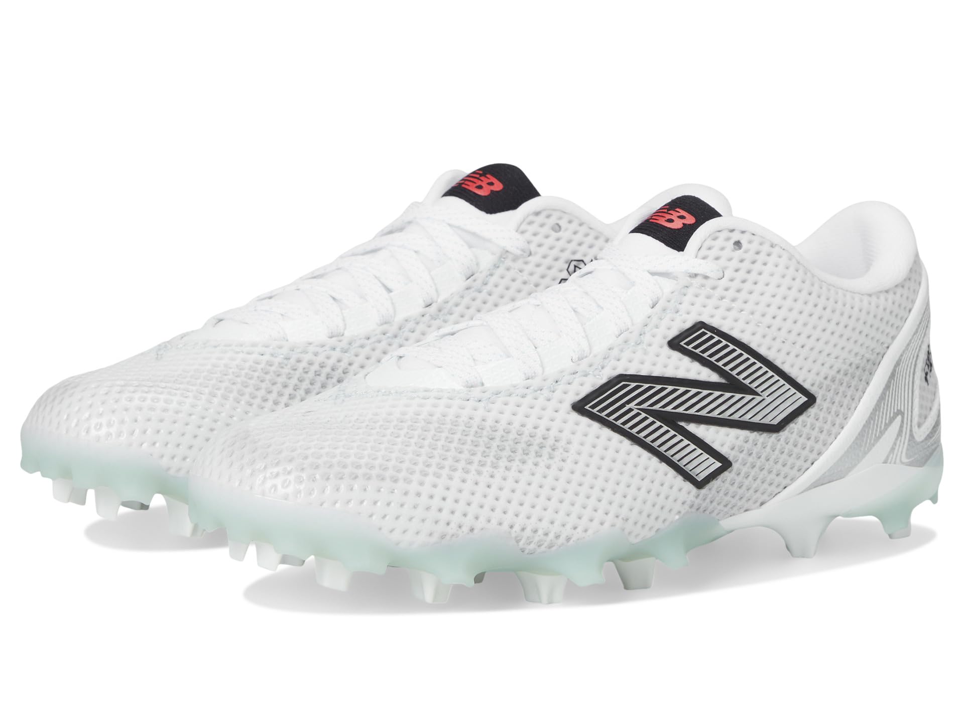 Кроссовки New Balance FreezeLX V5 Low Lacrosse Cleatss, цвет White/Black/Silver Metallic