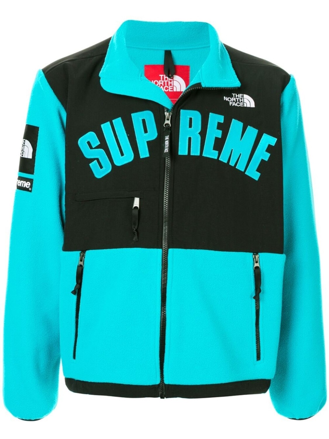 

Supreme куртка на молнии с логотипом, синий