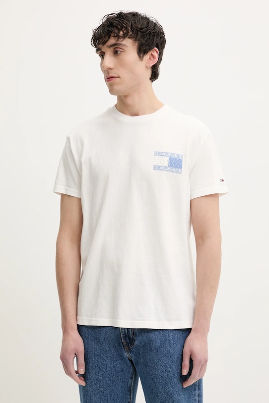 

Хлопковая футболка Tommy Jeans, белый