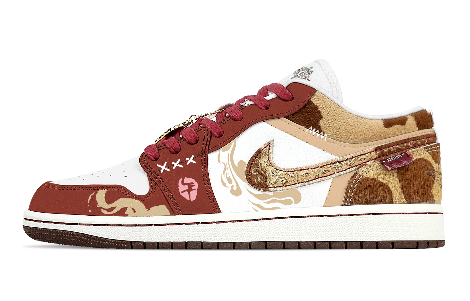 

Jordan Air 1 Lead The Charge Абразивоустойчивые низкие кроссовки в винтажном стиле для мужчин, красно-коричневые