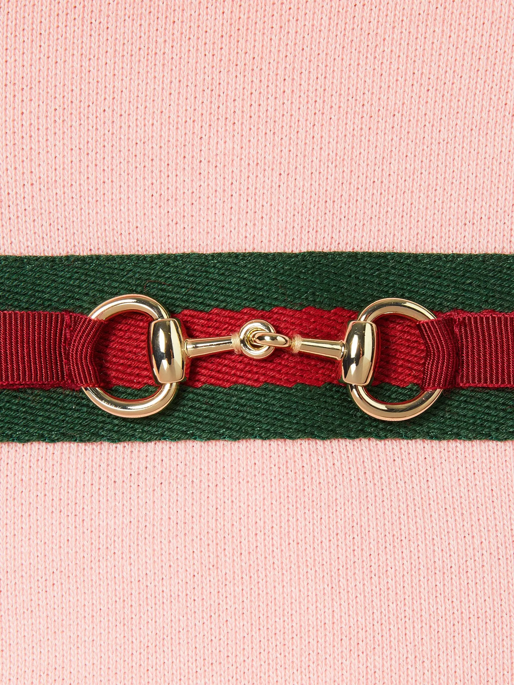 Худи в полоску с пряжкой Horsebit Gucci Kids, розовый — фото 3