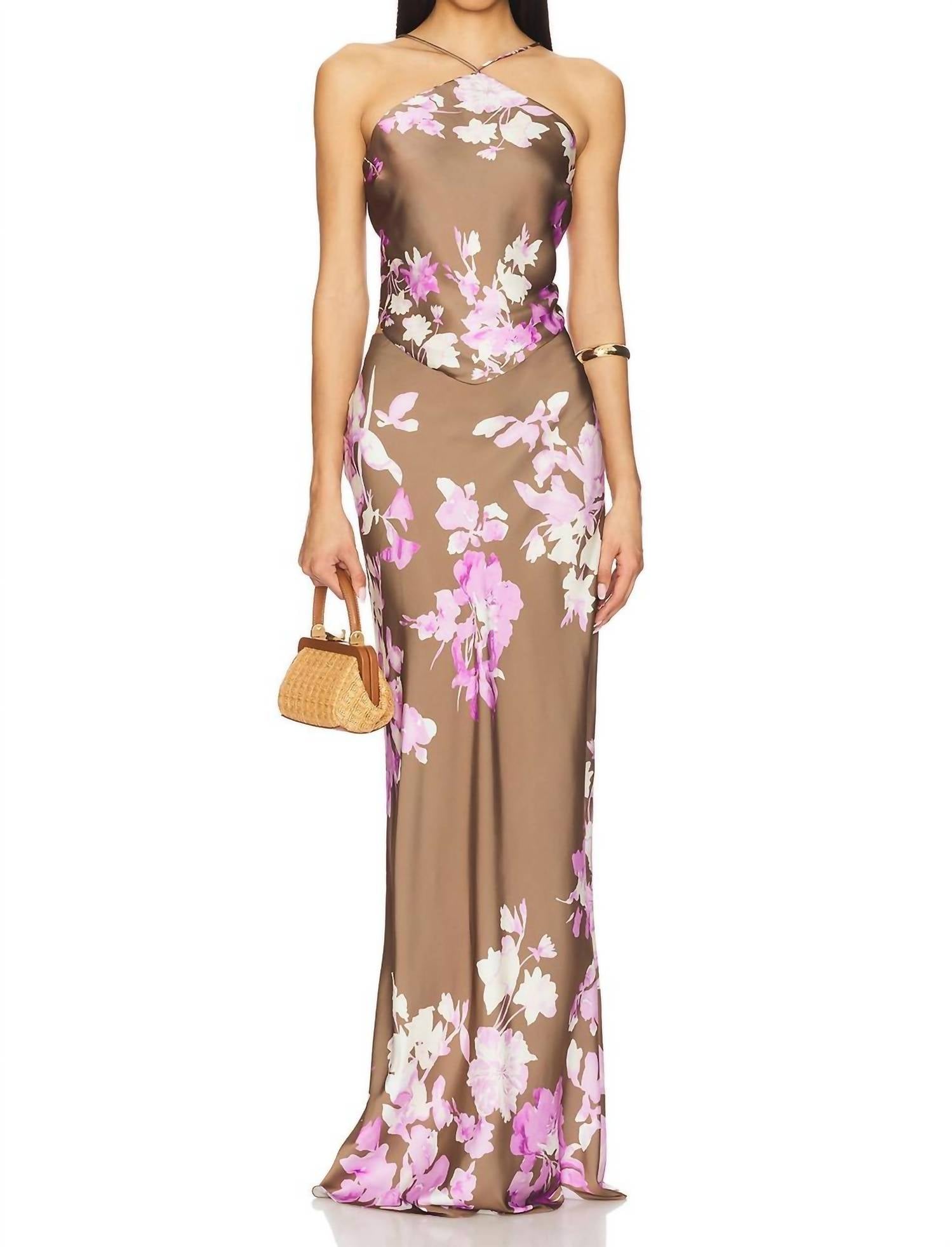 

Топ с запахом на шее в коричнево-розовом цвете Rococo Sand