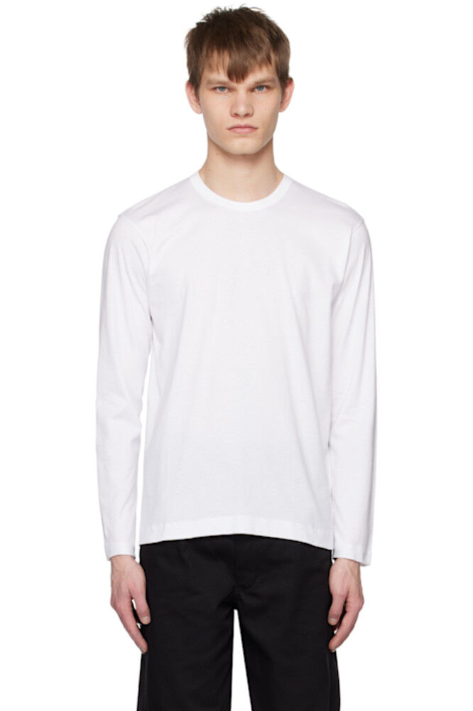 

Белая футболка с круглым вырезом и длинными рукавами Comme des Garçons Shirt
