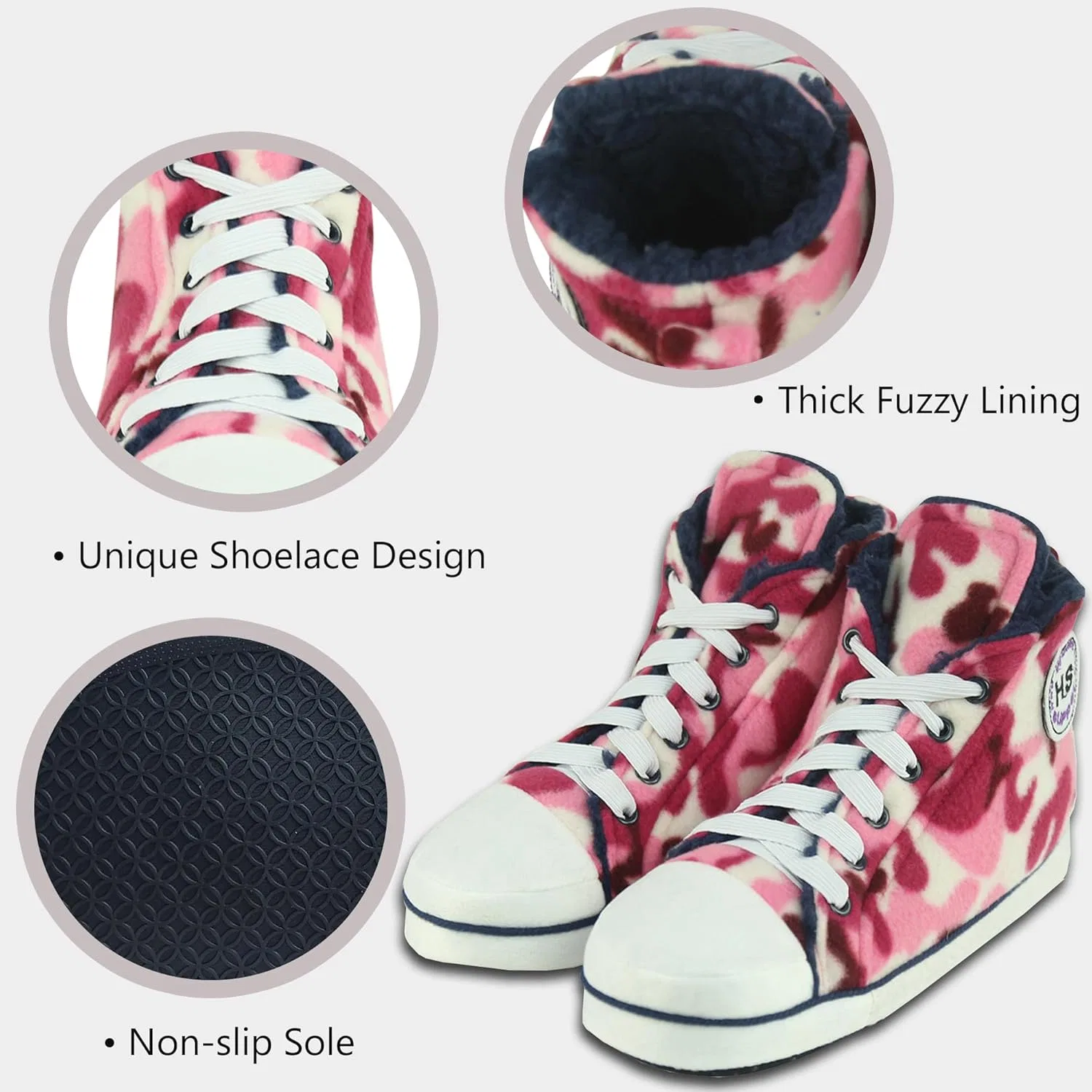 Тапочки домашние мужские, нескользящие, Camo Pink Home Slipper — фото 3