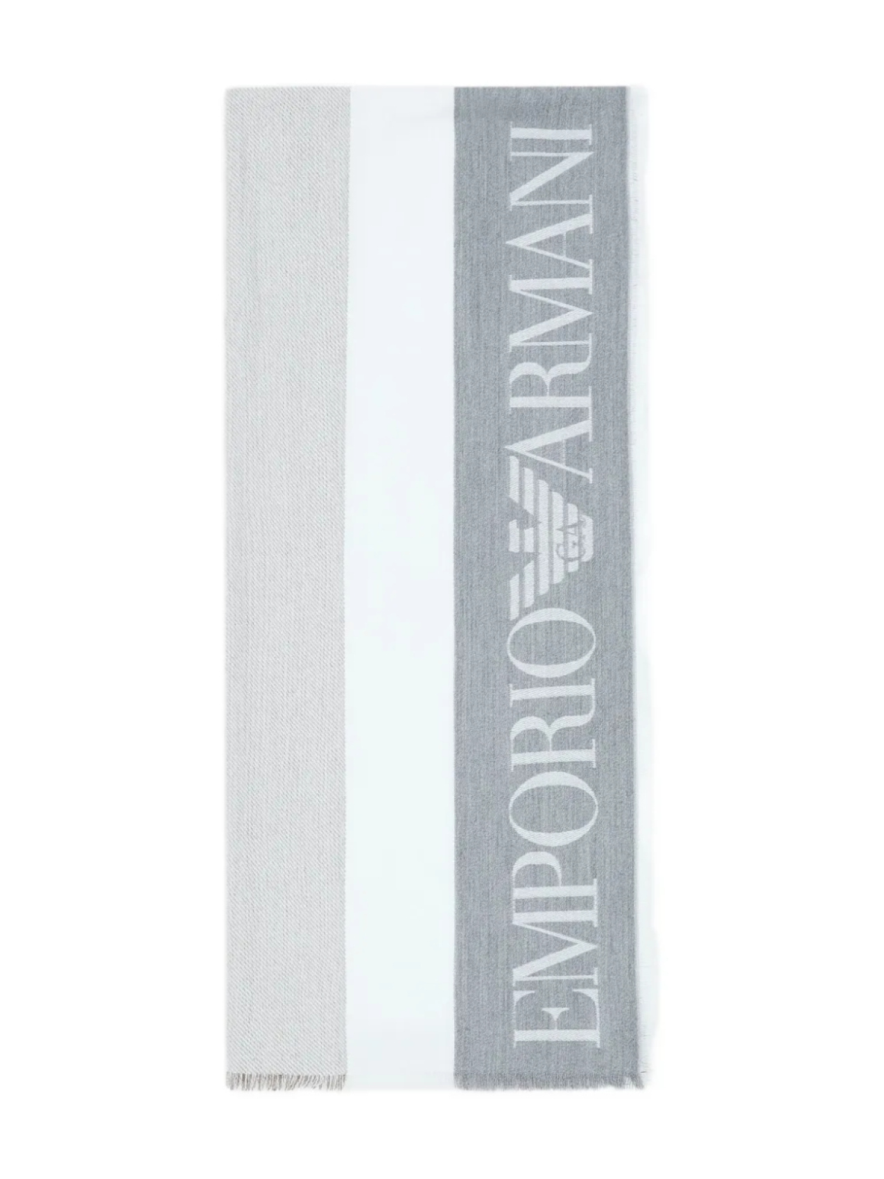 

Emporio Armani шарф с бахромой и логотипом, нейтральный