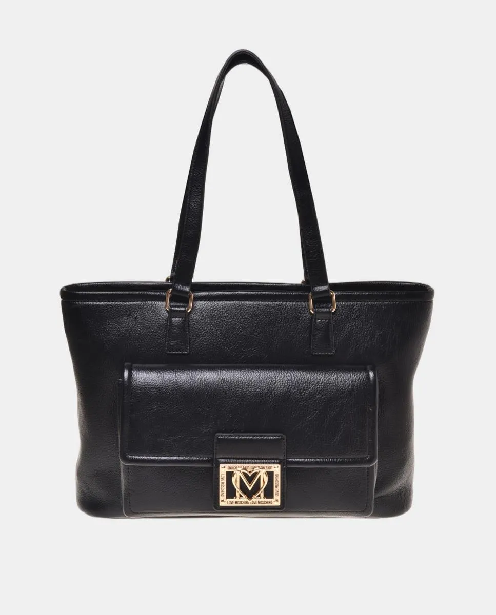 

Черная сумка через плечо с застежкой-молнией Love Moschino