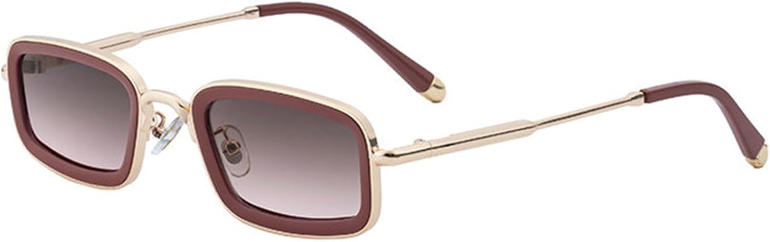 

Willochra Стильные прямоугольные солнцезащитные очки для женщин 2025 Роскошные очки в металлической оправе Винтажные солнцезащитные очки в стиле панк для активного отдыха для мужчин, C6