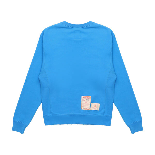 Толстовка Air Jordan x union Crossover SS22 Logo Solid Color Sleeve Sports Round Neck Asia Edition Blue, синий — фото 2