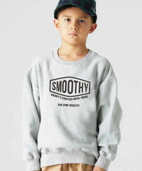 Свитшот с логотипом Smoothy Smoothy, хлопок 100%, цвет хизер-серый