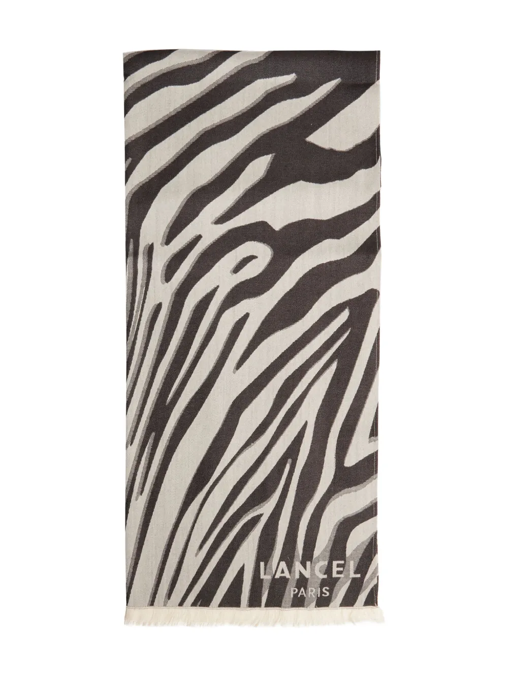 

Шерстяной шарф Zebra Mania Lancel, черный