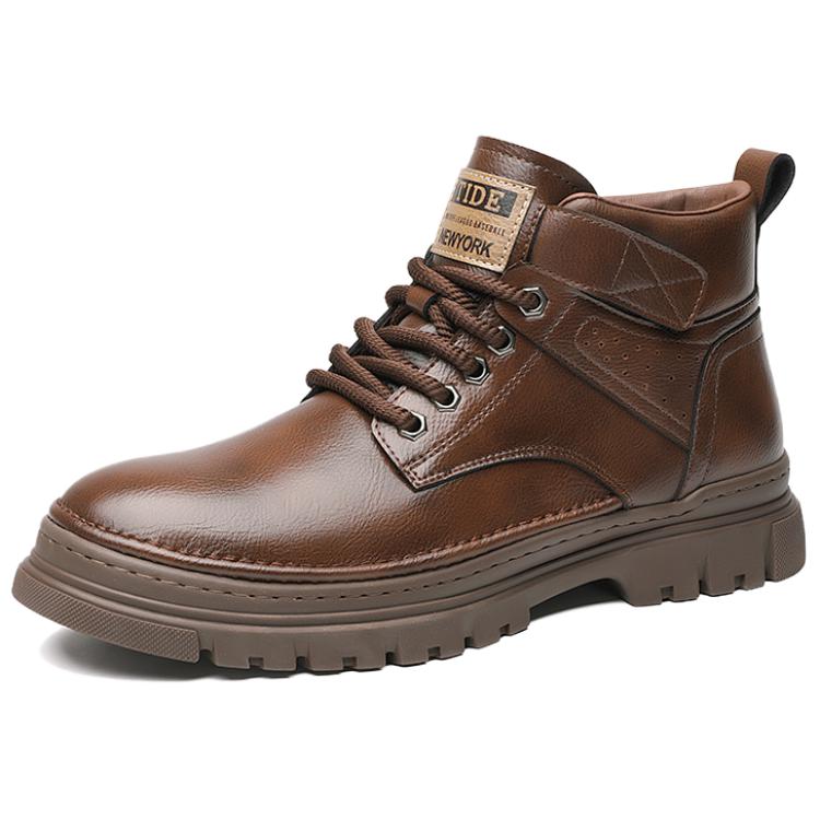 

KACHILANG Мужские ботинки Martin черно-коричневые с меховой подкладкой, цвет Brown (Fleece-Lined)