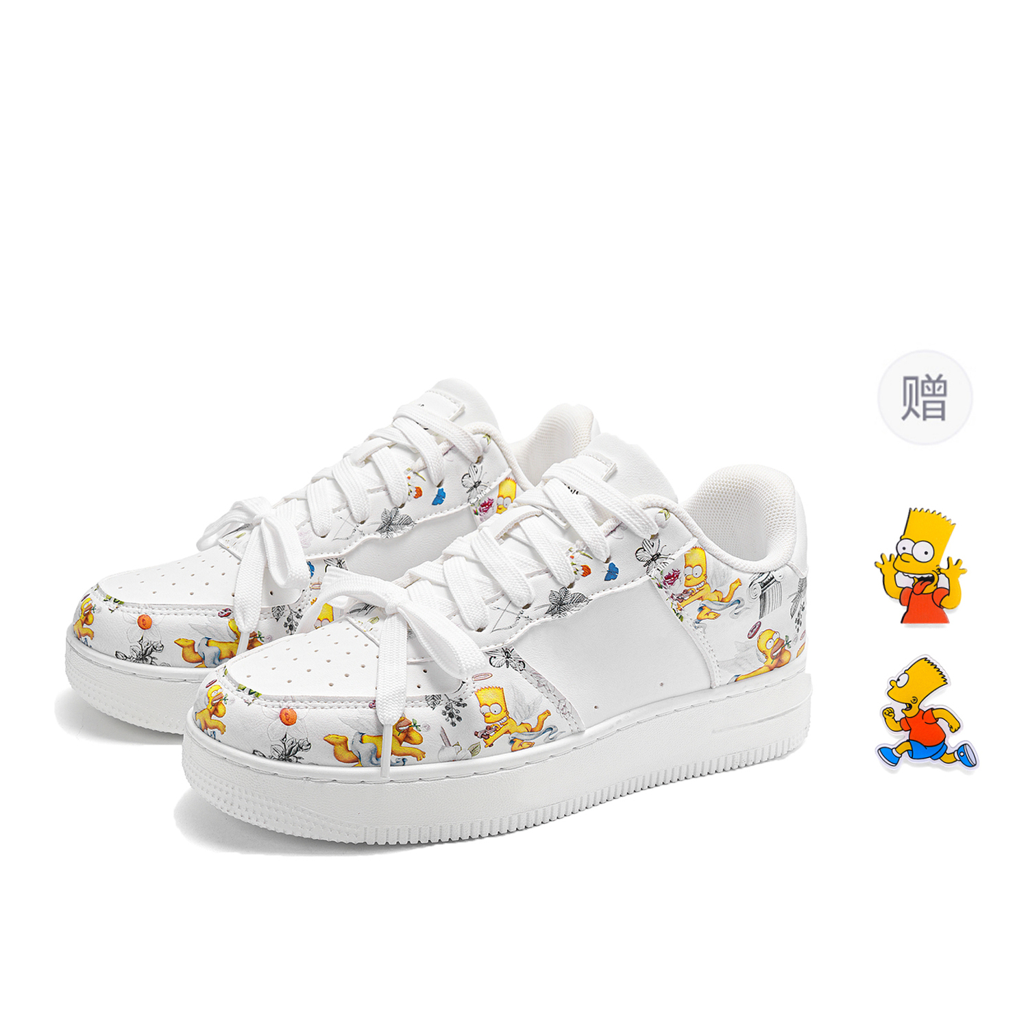 

The Simpsons Низкие скейтерские кроссовки унисекс Ice Cream White[В комплекте 1 пара пряжек для обуви], цвет Ice Cream White[Includes 1 Pair Shoe Buckles]