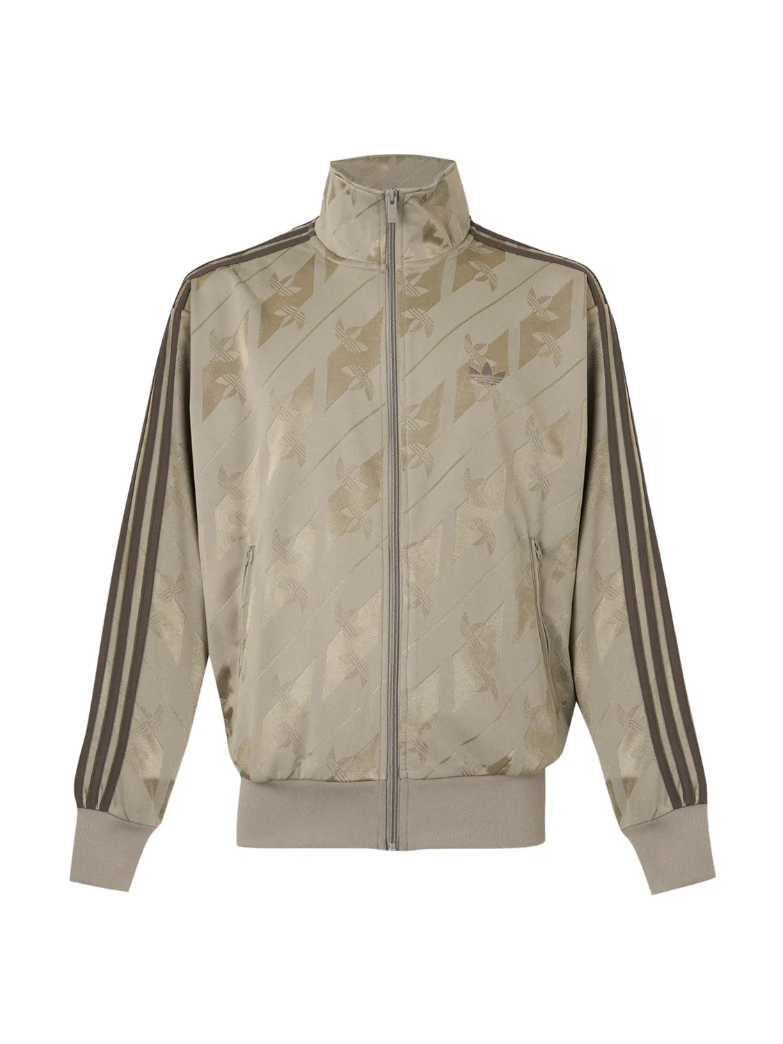 Толстовка на молнии Adidas Originals Firebird бежевого цвета