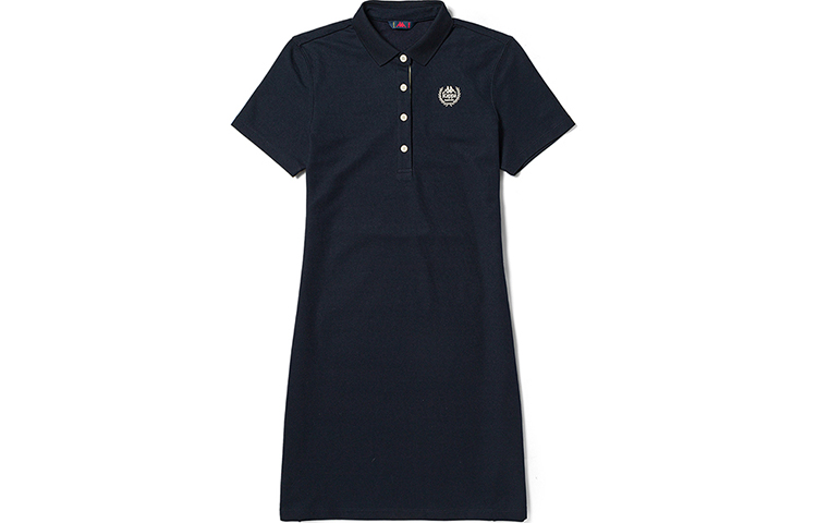 

Женское платье с коротким рукавом Kappa цвета полуночно-синий, Полуночно-синий черный-906