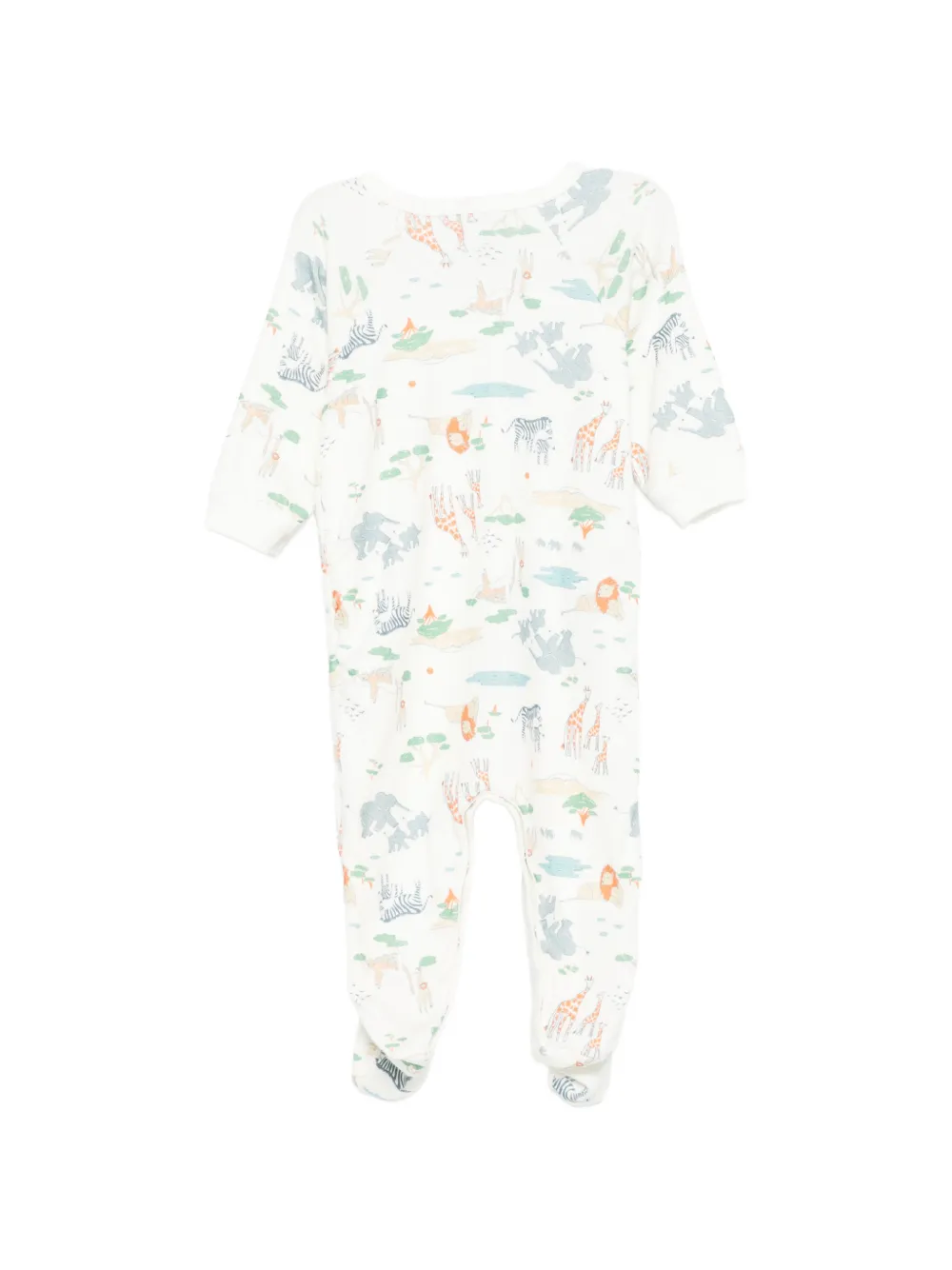 Детский комбинезон с анималистичным принтом Petit Bateau, белый — фото 2