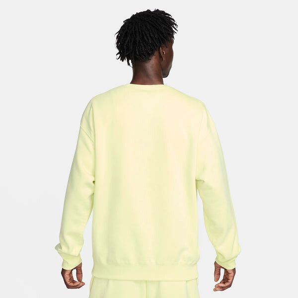 Свитер соло с галочкой флисовый круглый вырез Nike, желтый — фото 2