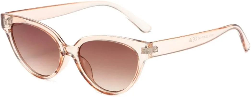 

Солнцезащитные очки «кошачий глаз» для женщин, модные, с градиентным затемнением, защита от УФ-излучения UV400 для мужчин, ретро TOIPASTN, Champagne Tea