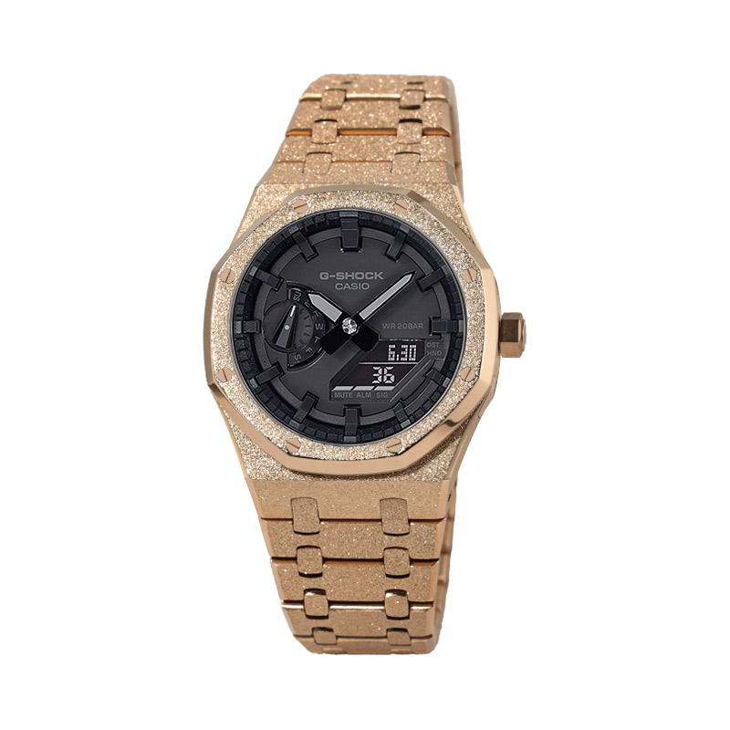 

CASIO Серия Retrofit GA 2100 электронные часы с металлическим ремешком унисекс черный циферблат