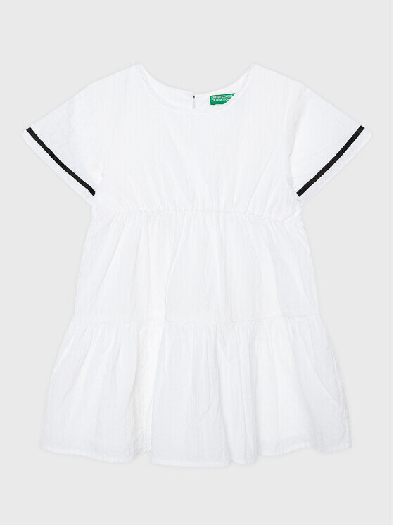 

Летнее платье стандартного кроя United Colors Of Benetton, белый