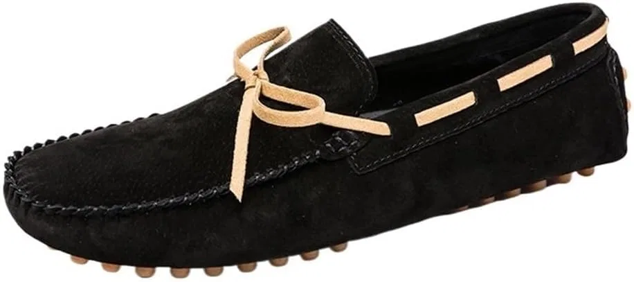 Мокасины кожаные Mens Slip On Loafers, черный DHFIRUFSHLO